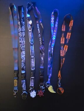 Set of 6 Gamer & Pop Culture Lanyards, Halo,Star Wars,Deathstroke, COD etc
